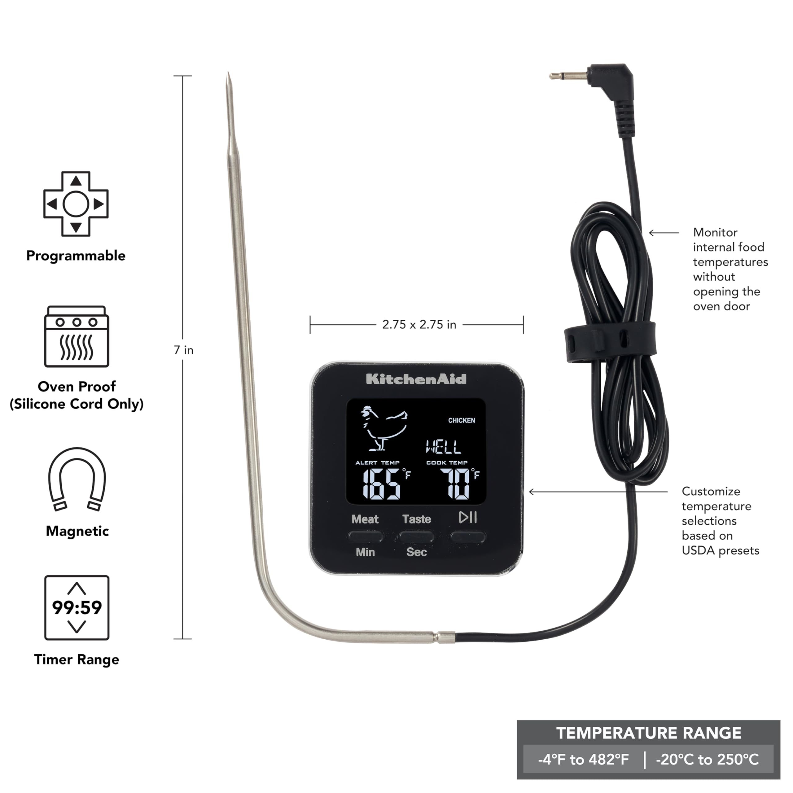 Amazon.com: KitchenAid Programmable Wired Probe Thermometer